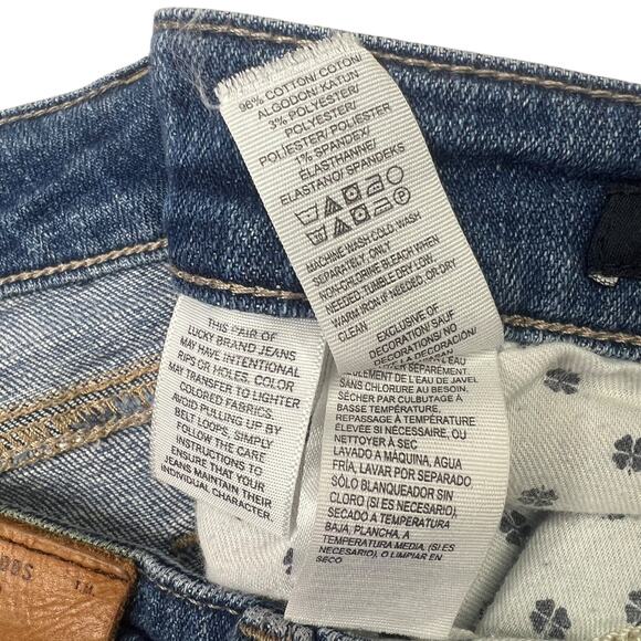 Lucky Brand Distressed Lolita Crop Skinny Jeans Frayed Hem Stretch Denim 12 / 31 - Picture 6 of 7